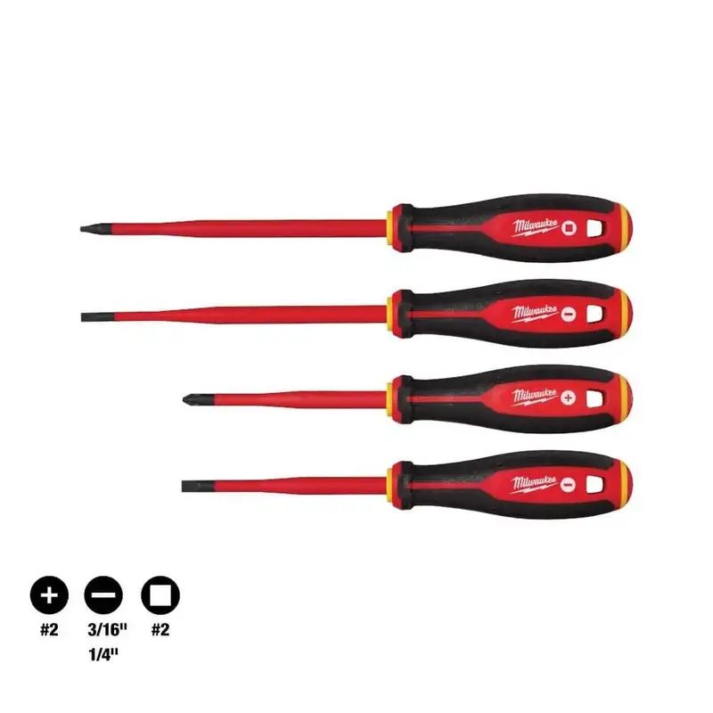 1000V Insulated Slim-Tip 4-Piece Screwdriver Set – Open-Box