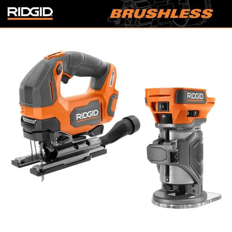 18V Brushless Cordless 2-Piece Tool Combo Kit – Jig Saw + Router (Open-Box, Tools Only)