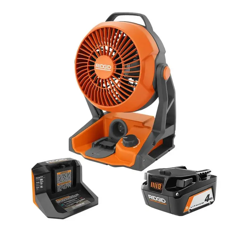 18V Cordless Jobsite Fan – Includes 4.0 Ah Battery & Charger