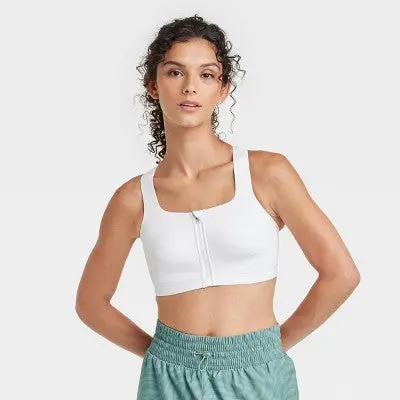 All In Motion High-Support Sports Bra – Zip-Front Sculpting Design