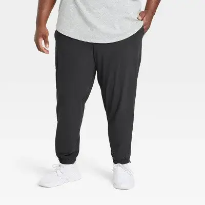 All In Motion Men’s Lightweight Tricot Joggers for Active Wear and Everyday Comfort