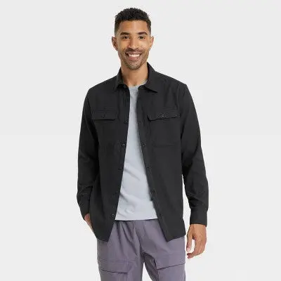 All In Motion Men’s Moisture-Wicking Flannel Button-Up Shirt – Quick-Dry Fabric
