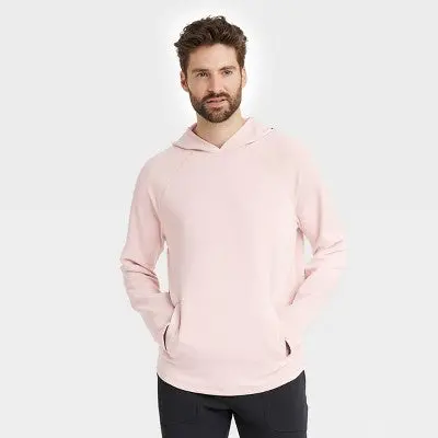 All In Motion Men’s Waffle-Knit Hooded Pullover – Athletic Fit