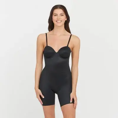 Assets by Spanx Strapless Cupped Midthigh Bodysuit for Seamless Shaping