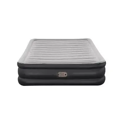 Bestway Deluxe Double-High Air Mattress with Built-In Pump – Open-Box (Queen)
