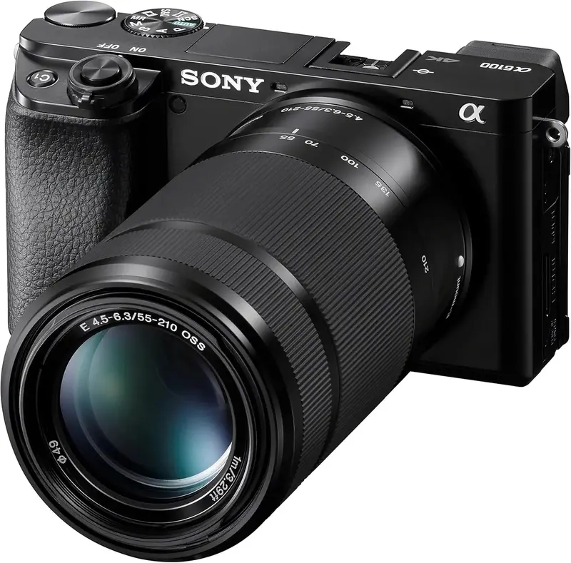 Certified Refurbished Sony Alpha a6100 Mirrorless Camera Kit – APS-C Sensor with 16–50mm & 55–210mm Lenses