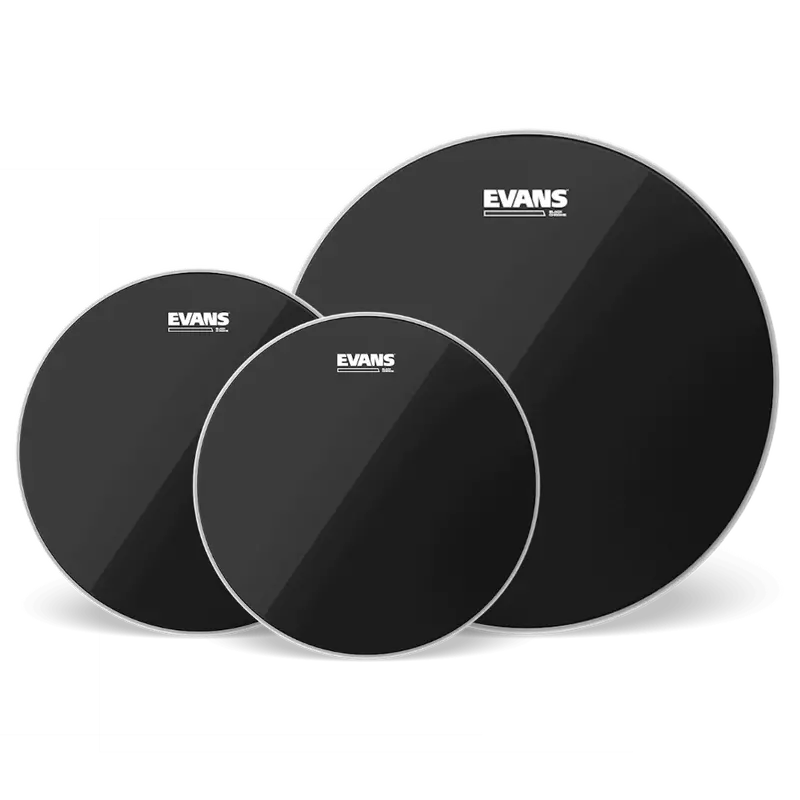 Evans Black Chrome Tom Pack – 10″, 12″, 16″ (RCK US Layout)