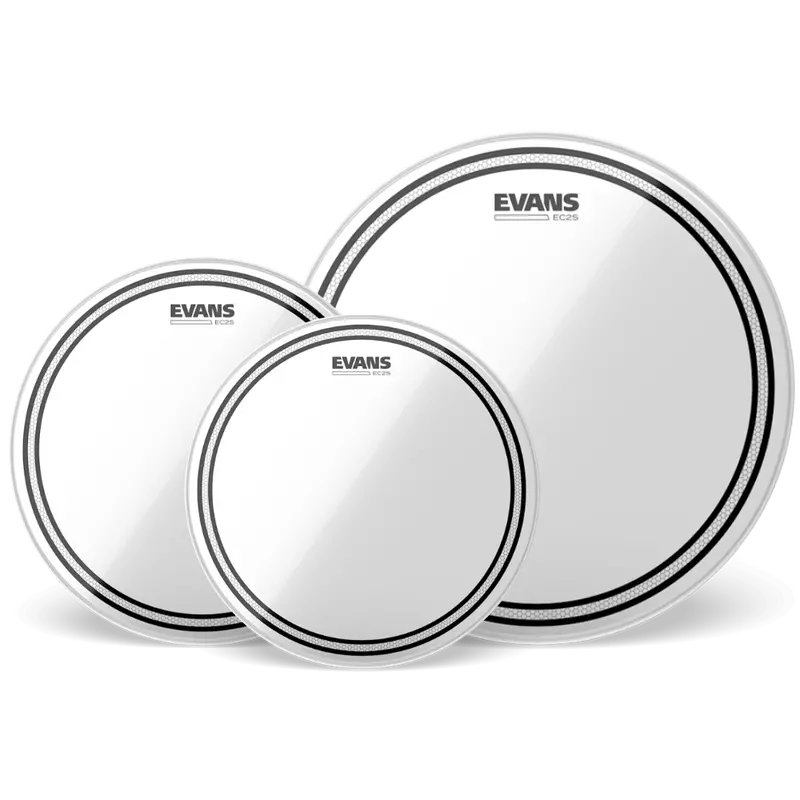 Evans EC2 Clear Tom Pack – 10″, 12″, 16″ (RCK US Layout)