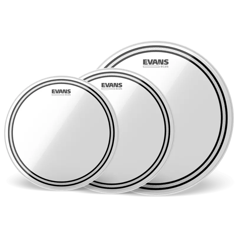 Evans EC2 Clear Tom Pack – 12″, 13″, 16″ (STD US Layout)