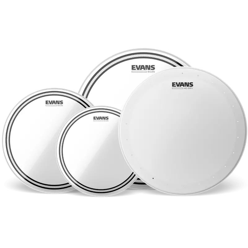 Evans EC2S Clear Tom Pack with 14″ HD Dry – ROCK US Configuration