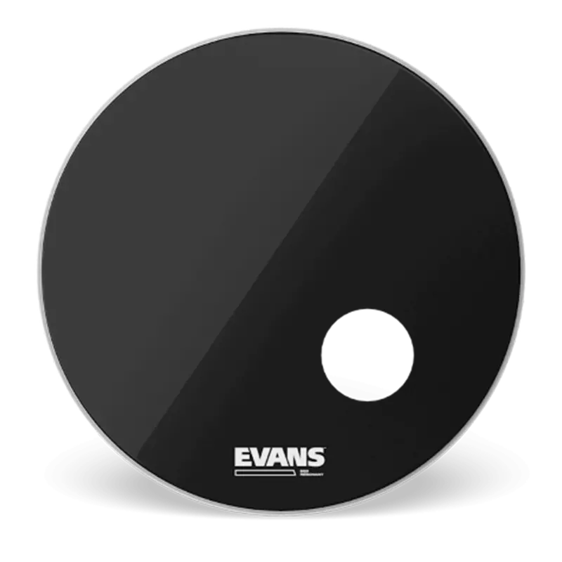 Evans EQ3 Black Bass Drum Resonant Head with Port Hole