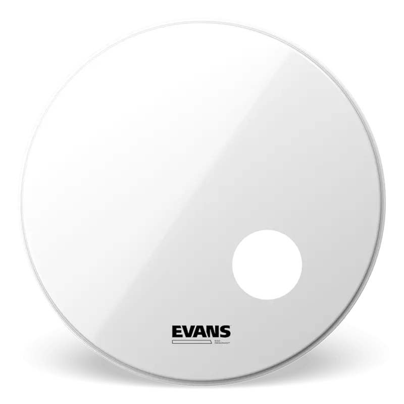 Evans EQ3 Smooth White Bass Drum Resonant Head with Port Hole