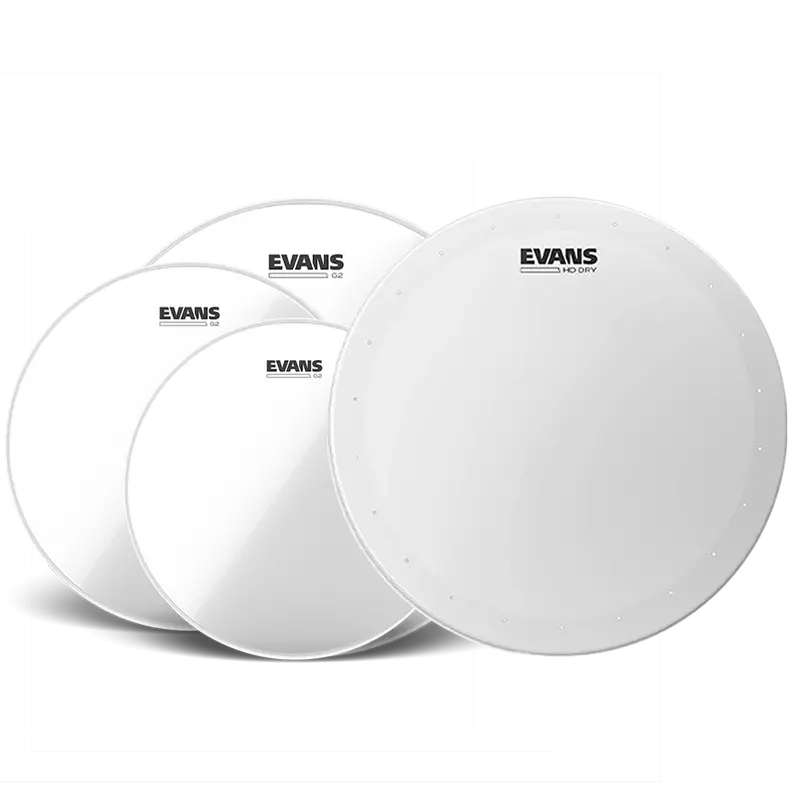 Evans G2 Clear Fast-Response Tom Pack with 14″ HD Dry Damping Head