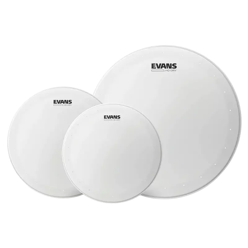 Evans HD Dry Coated Tom Drumhead Pack – Fusion Sizes (10″, 12″, 14″)
