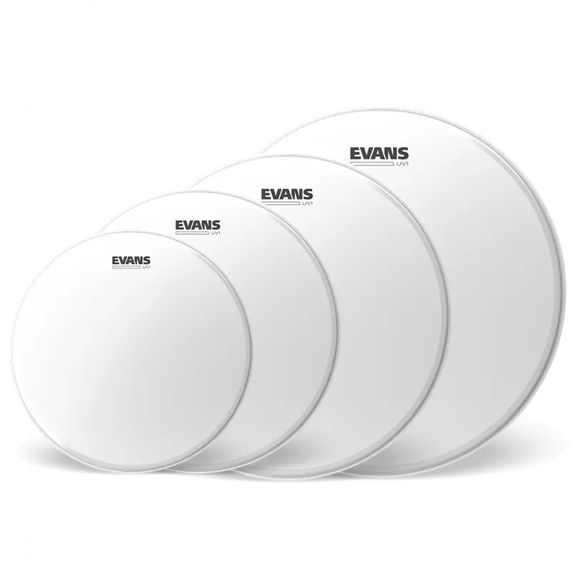 Evans UV1 Rock Drum Head Pack with Bonus 14″ Coated Snare Batter