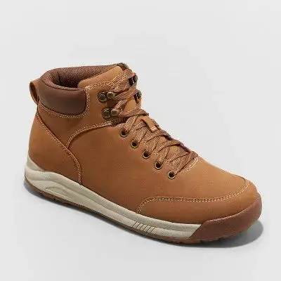Goodfellow & Co Men’s Faux Leather Hiking Boots – Lace-Up Outdoor Footwear