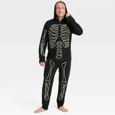 Hyde & EEK! Boutique Men’s Glow-in-the-Dark Skeleton Family Halloween Pajama Set