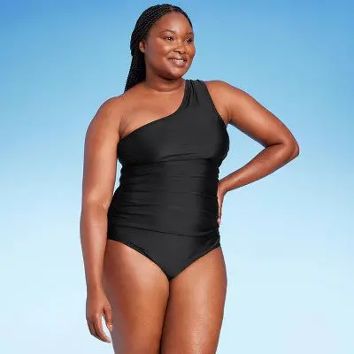 Kona Sol Ruched Tummy-Control One-Piece Swimsuit for Women