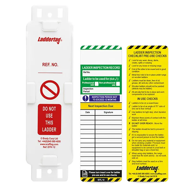 Ladder Safety Compliance Tags – Durable Identification – ZPA009