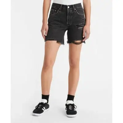 Levi’s Women’s Mid-Rise Denim Shorts – 6″ Inseam, Regular Fit, Heavyweight Fabric