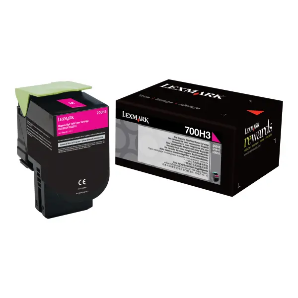 Lexmark 700H3 High-Yield Magenta Toner Cartridge – 3,000-Page Yield
