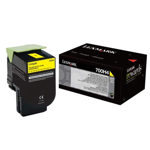 Lexmark 700H4 High-Yield Yellow Toner Cartridge – Genuine OEM
