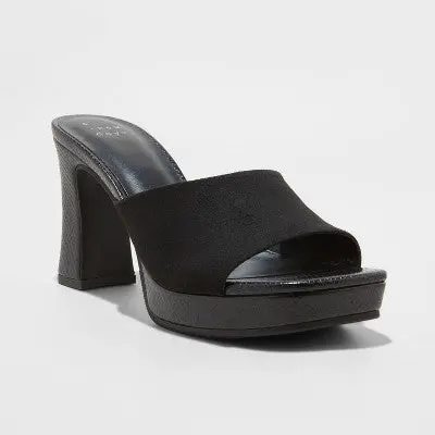 Open-Box A New Day Women’s Darla Platform Mule Heels – Stylish Casual Footwear