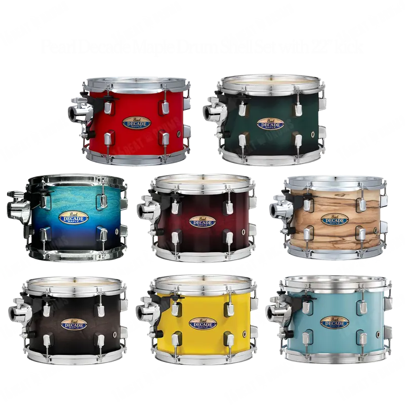 Pearl Decade Maple 5-Piece Shell Set with 22″ Bass Drum