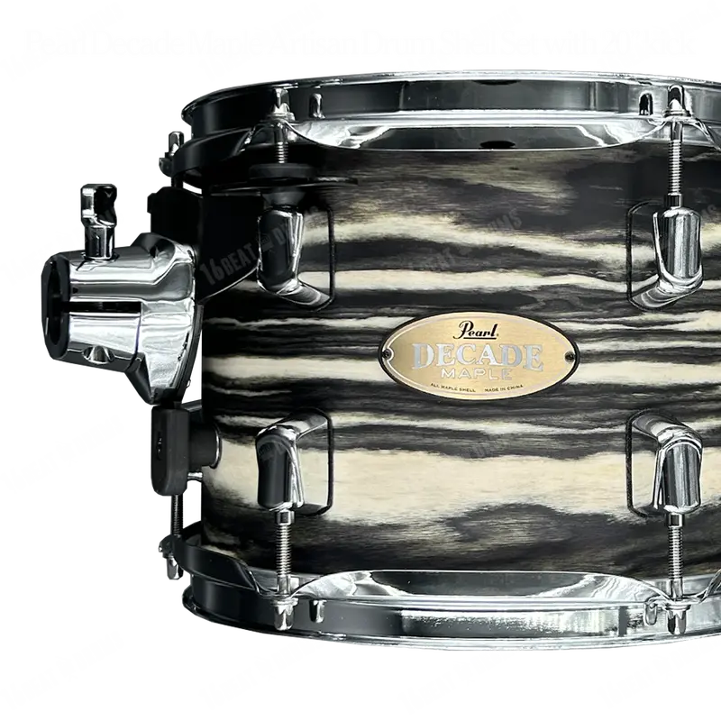 Pearl Decade Maple Artisan Black Satin Marble 5-Piece Shell Set with 20″ Bass Drum