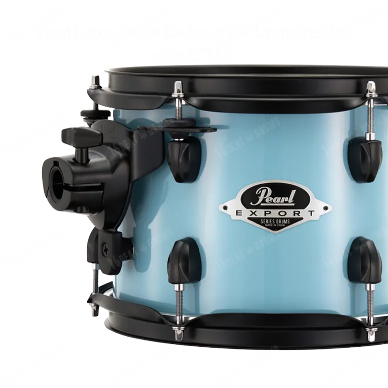 Pearl Export Series 7-Piece Drum Shell Set — 22″ Kick, Daphne Blue Finish with Black Hardware (EXX-727-S-P-N-C-869)