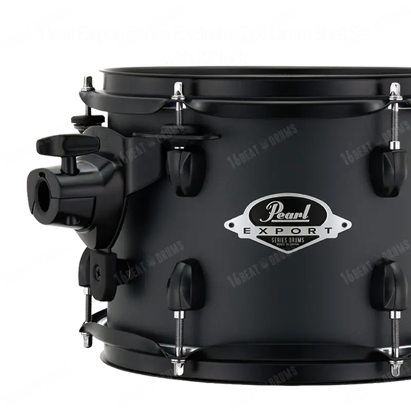 Pearl Export Series 7-Piece Drum Shell Set — 22″ Kick, Graphite Slate Finish with Black Hardware (EXX-727-S-P-N-C-866)
