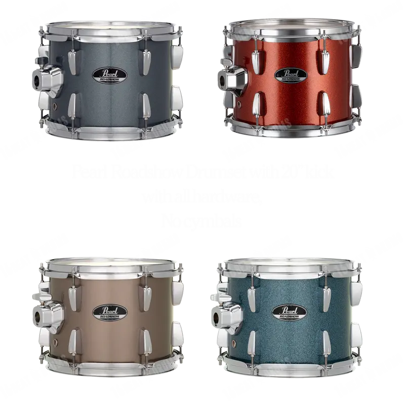 Pearl RS-505-B-C Roadshow 5-Piece Drum Kit — 20″ Bass Drum, Hardware & Throne Included
