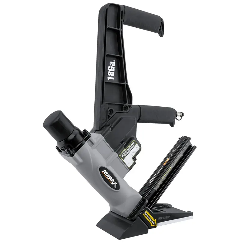 Pneumatic 18G Dual-Handle Flooring Nailer — 1-3/4″ Capacity