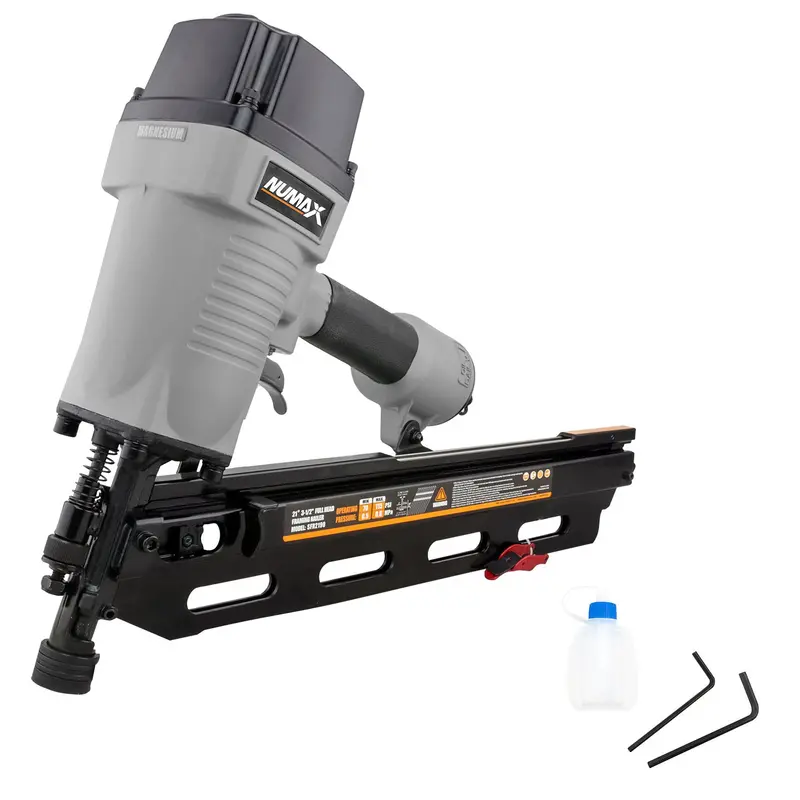 Pneumatic 21° Framing Nailer — 3-1/2″ Collated Nail Compatibility