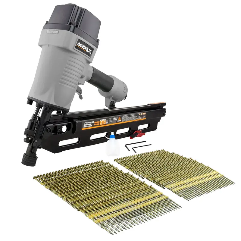 Pneumatic 21° Framing Nailer with Nail Pack — 3-1/2″ Capacity