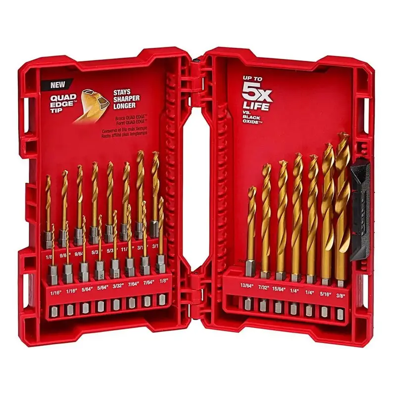 Refurbished Milwaukee SHOCKWAVE IMPACT DUTY Titanium Drill Bit Set – 23-Piece (48-89-4631)