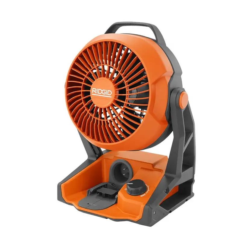 RIDGID 18V Cordless Hybrid Jobsite Fan – Tool-Only, Open-Box