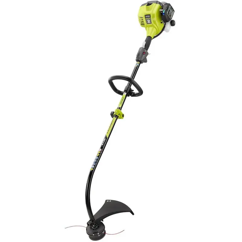 RYOBI 25cc Gas Curved-Shaft String Trimmer – Full-Crank, Attachment-Capable