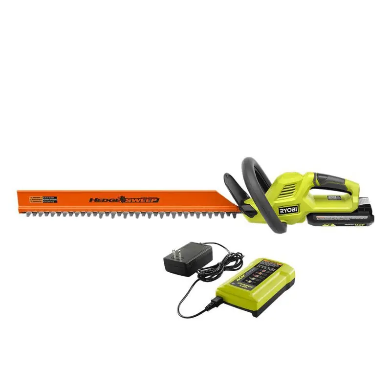 RYOBI 40V Cordless 24-Inch Hedge Trimmer Kit – 2.0 Ah Battery & Charger Included