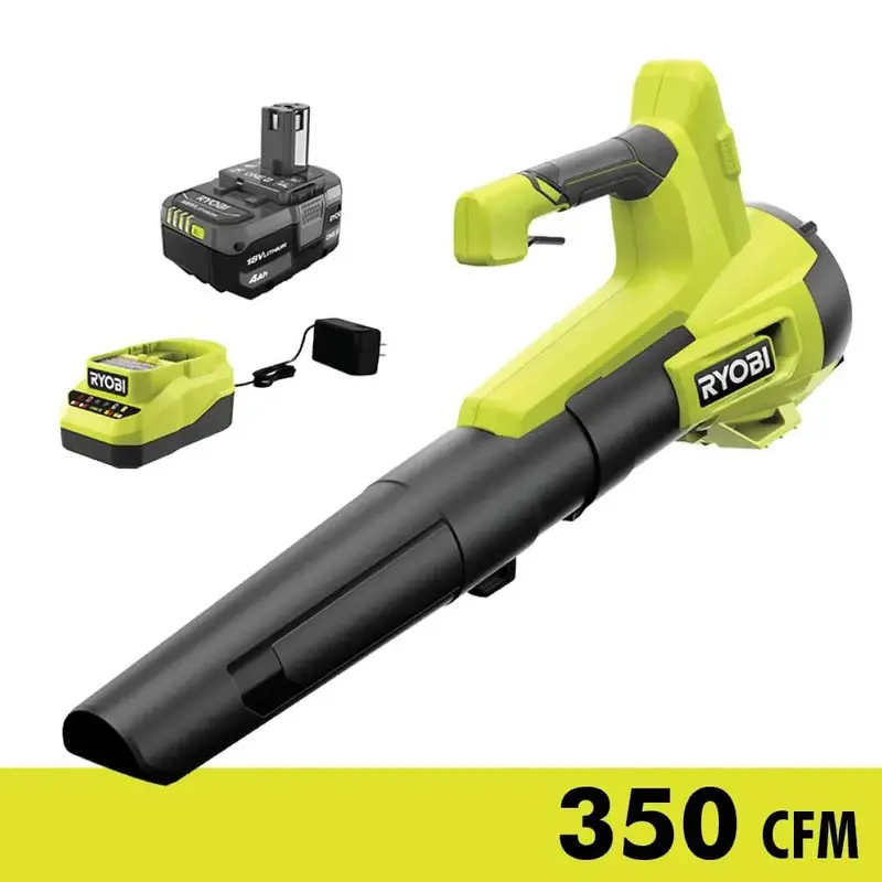 RYOBI ONE+ 18V Jet Fan Leaf Blower – Open-Box (100 MPH / 350 CFM, Includes 4.0 Ah Battery & Charger)