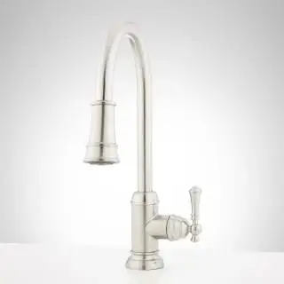 Signature Hardware 448172 Open Box Kitchen Faucet – Matte Black Single-Hole Pull-Down with Dual Spray Mode