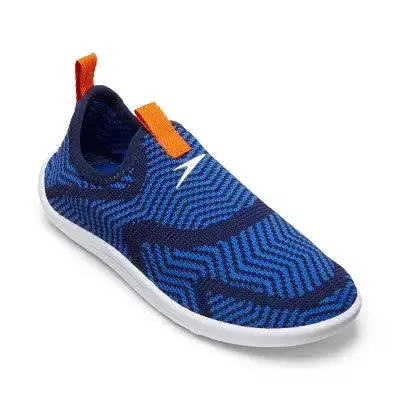 Speedo Junior Aqua Shoes for Kids – Quick-Dry Water Sports Footwear, Blue, Size 4–5