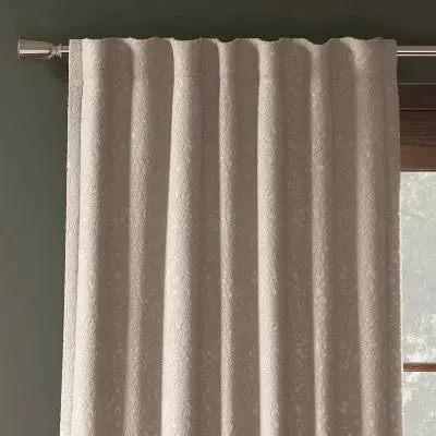 Threshold Embossed Velvet Blackout Curtain Panel – Open Box