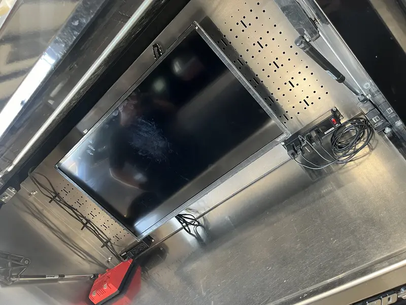 Toolbox Hutch-Compatible Pegboard Monitor Mount
