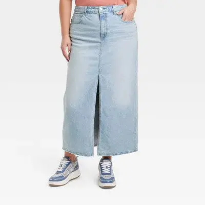 Universal Thread Ultra-High-Rise Denim Maxi Skirt for Women