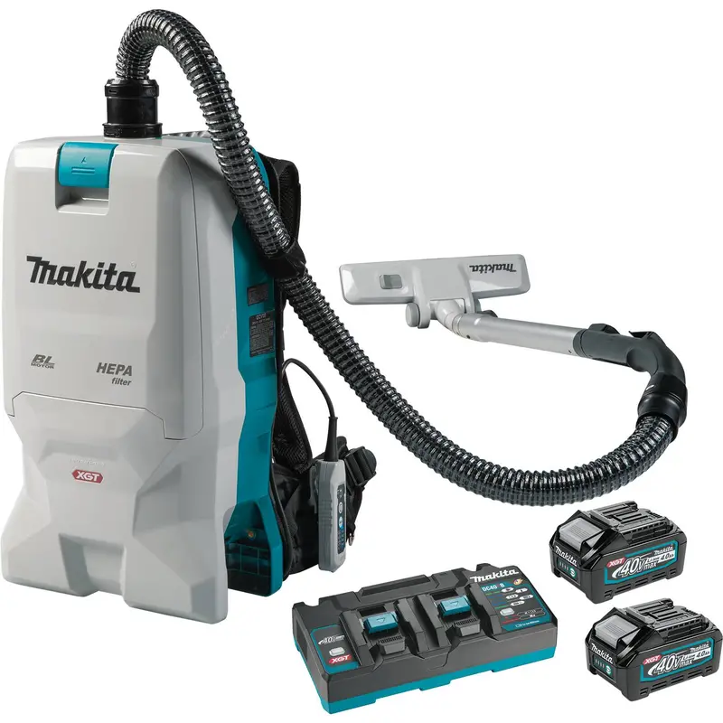 Makita Xgt Cordless Backpack Vacuum – 40V Max, 6-Quart Hepa Filtration, 4.0Ah Battery 1