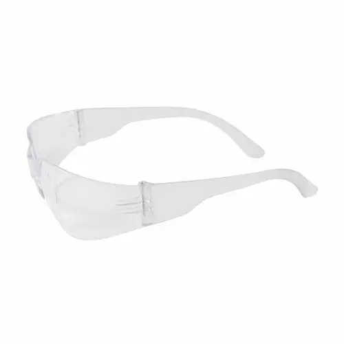 Zenon Z12 Rimless Safety Eyewear – Clear Polycarbonate Lenses, Uncoated, 9.5 Base Curve, Molded Nose Bridge & Clear Temples (12-Pack) 1